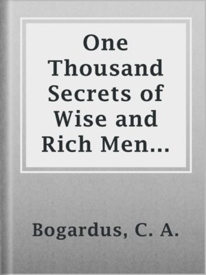 cover image of One Thousand Secrets of Wise and Rich Men Revealed